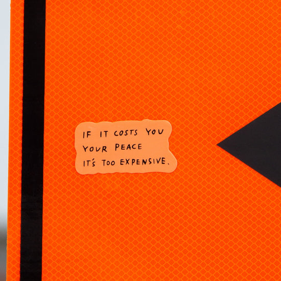 The Cost of Peace Sticker Wear The Peace Stickers 1.5 inches x 3 inches