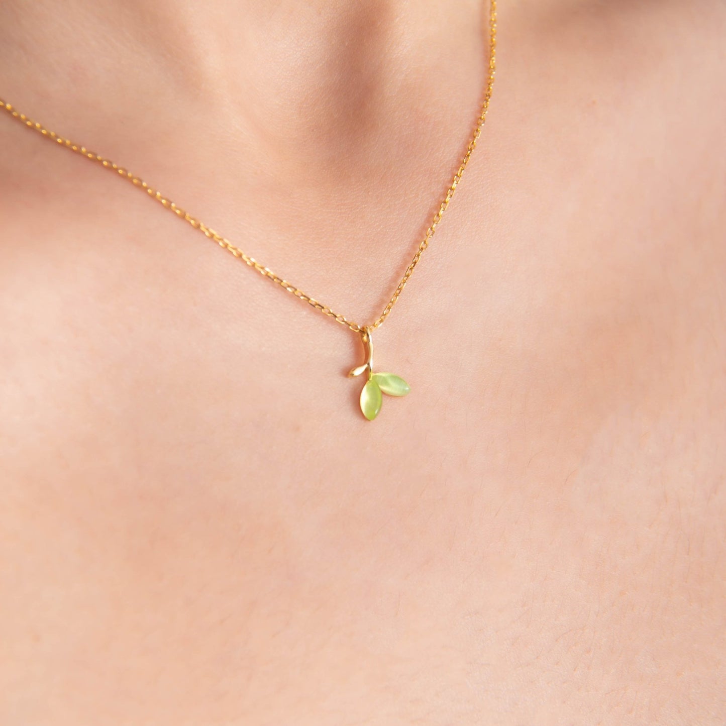 The Olive Sterling Silver Necklace Wear The Peace Necklaces Rose Gold