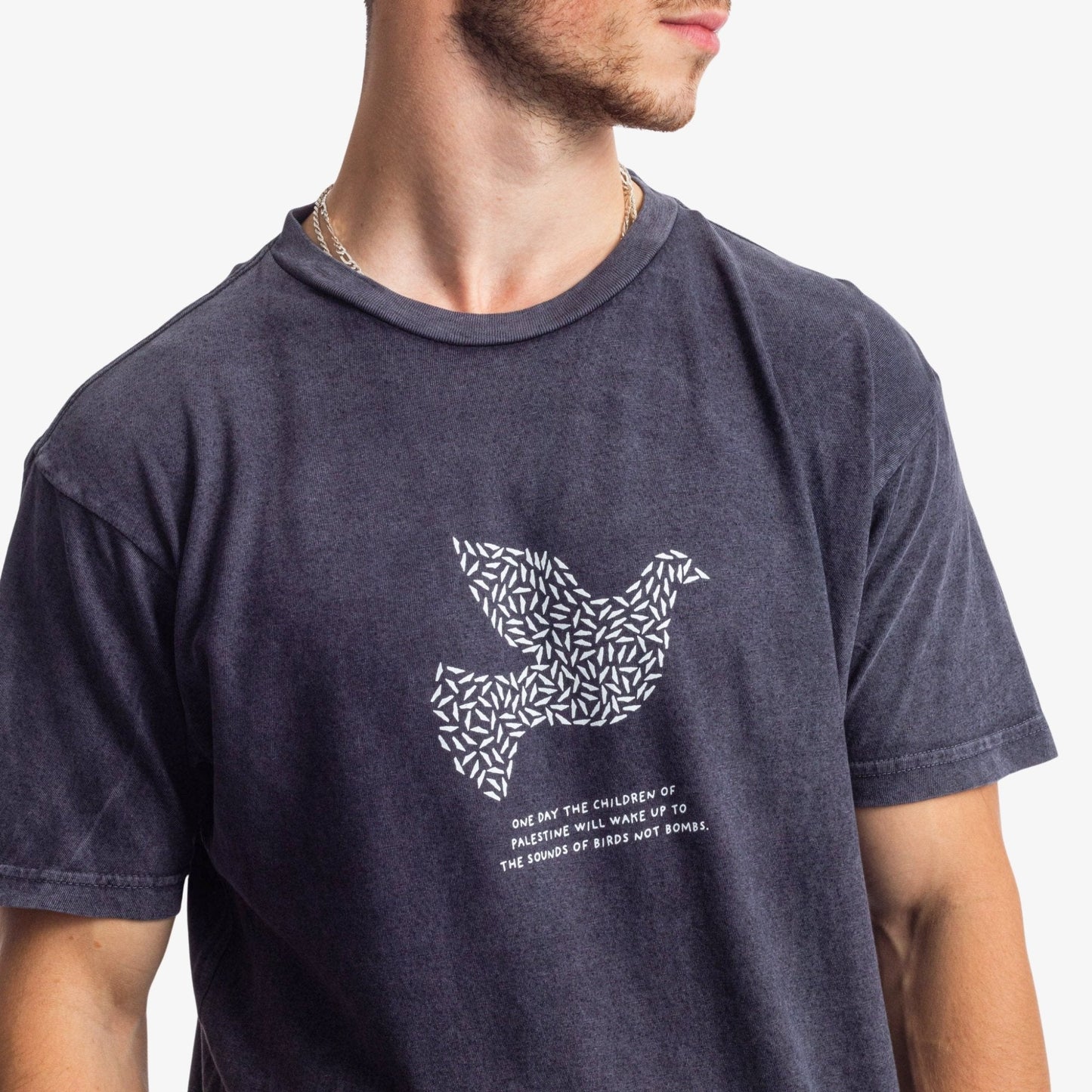 The Sounds Of Birds Tee Wear The Peace Short Sleeves Vintage Black S