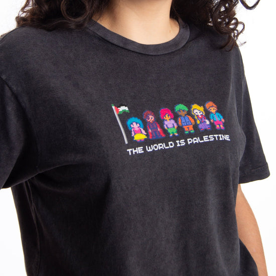 The World Is Palestine Tee Wear The Peace Short Sleeves S