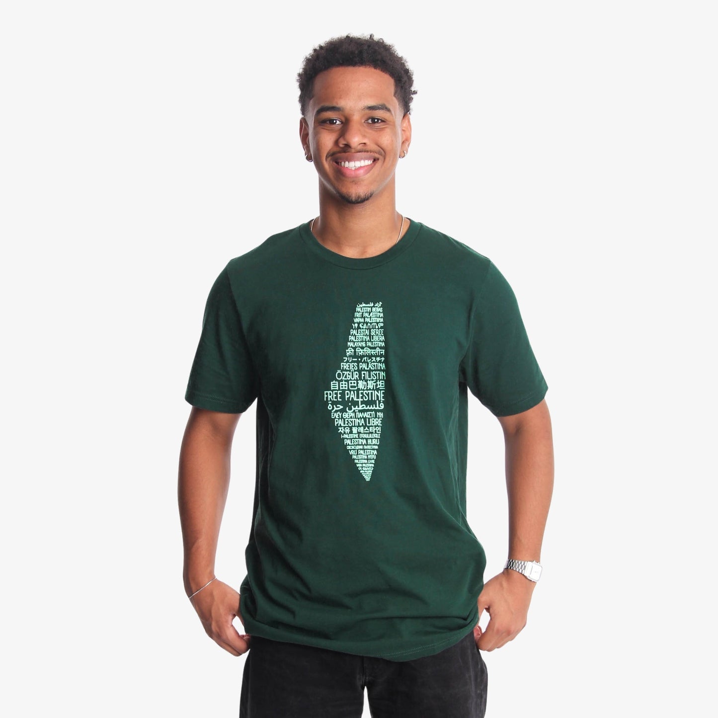 Voices For Freedom Tee Wear The Peace Short Sleeves Forest Green S