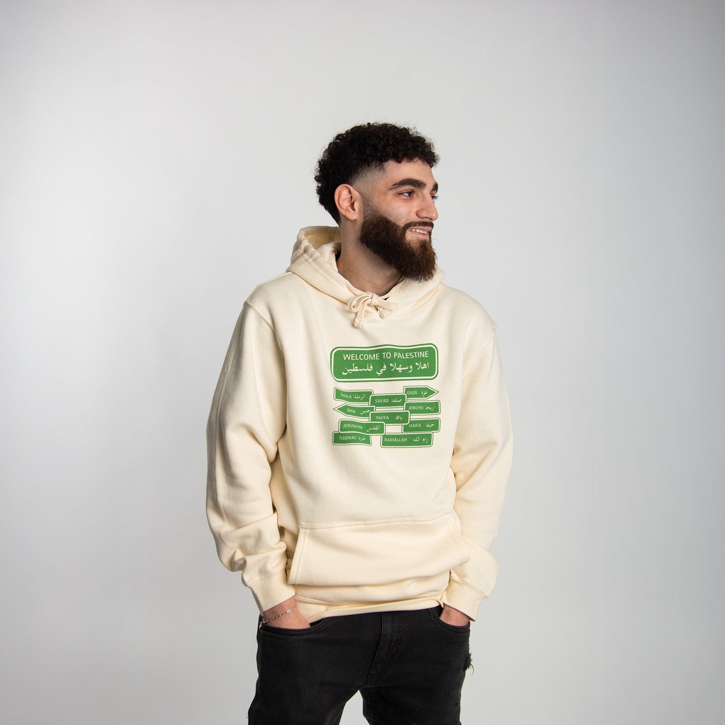 Welcome To Palestine Hoodie Wear The Peace Hoodies S