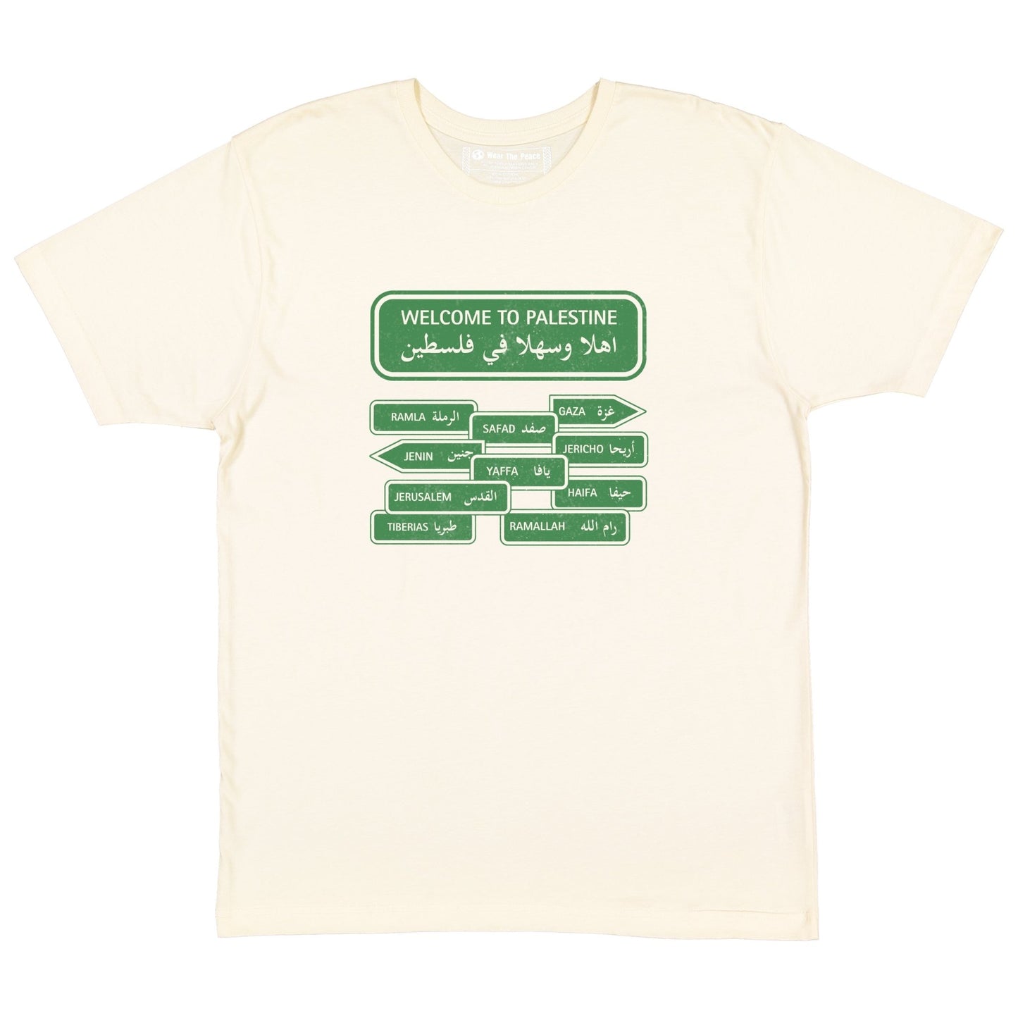 Welcome To Palestine Tee Wear The Peace Short Sleeves S