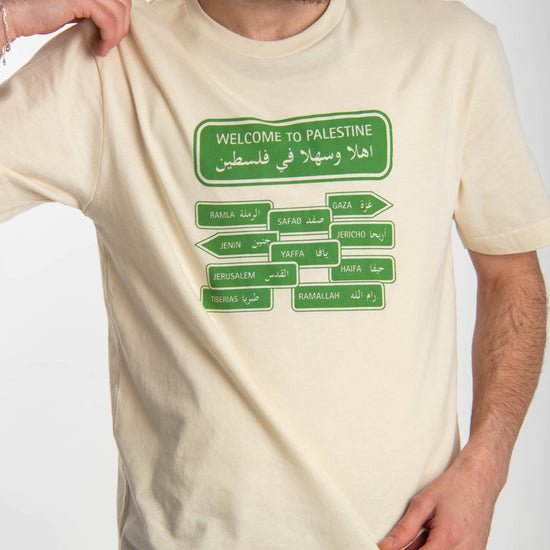 Welcome To Palestine Tee Wear The Peace Short Sleeves S