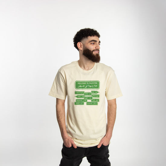 Welcome To Palestine Tee Wear The Peace Short Sleeves S