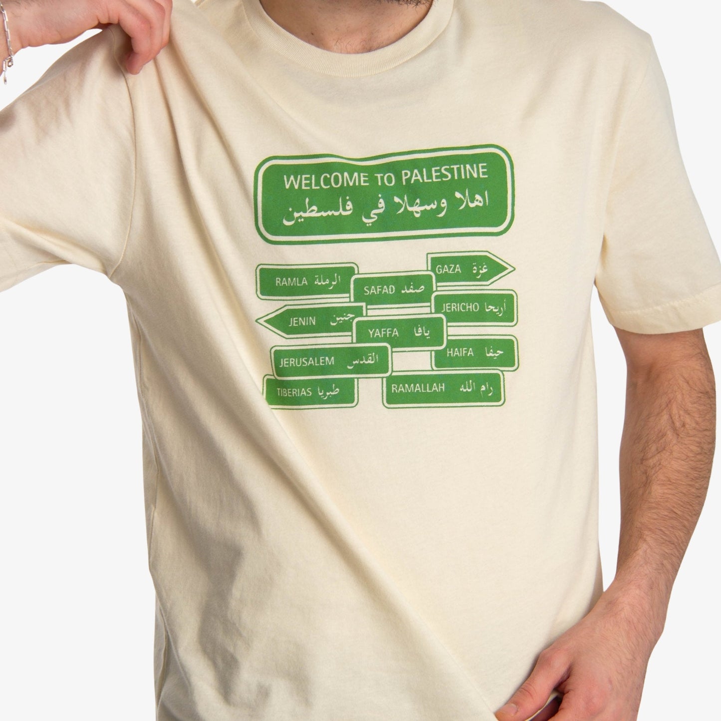 Welcome To Palestine Tee Wear The Peace Short Sleeves S