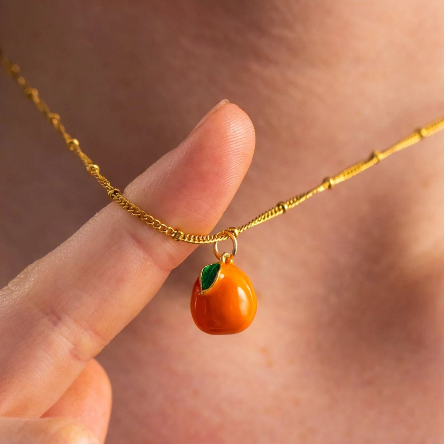 Yaffa's Orange Necklace Wear The Peace Necklaces