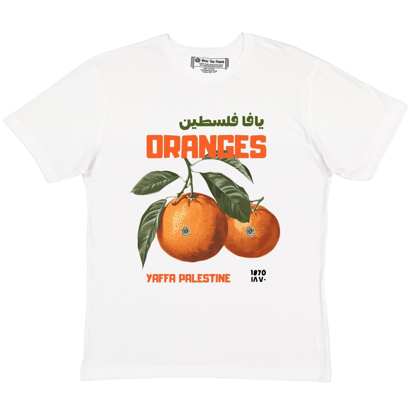 Yaffa's Oranges Tee Wear The Peace Short Sleeves S