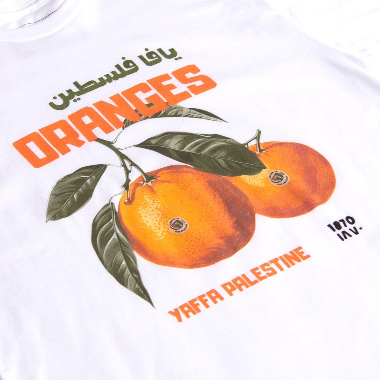 Yaffa's Oranges Tee Wear The Peace Short Sleeves S