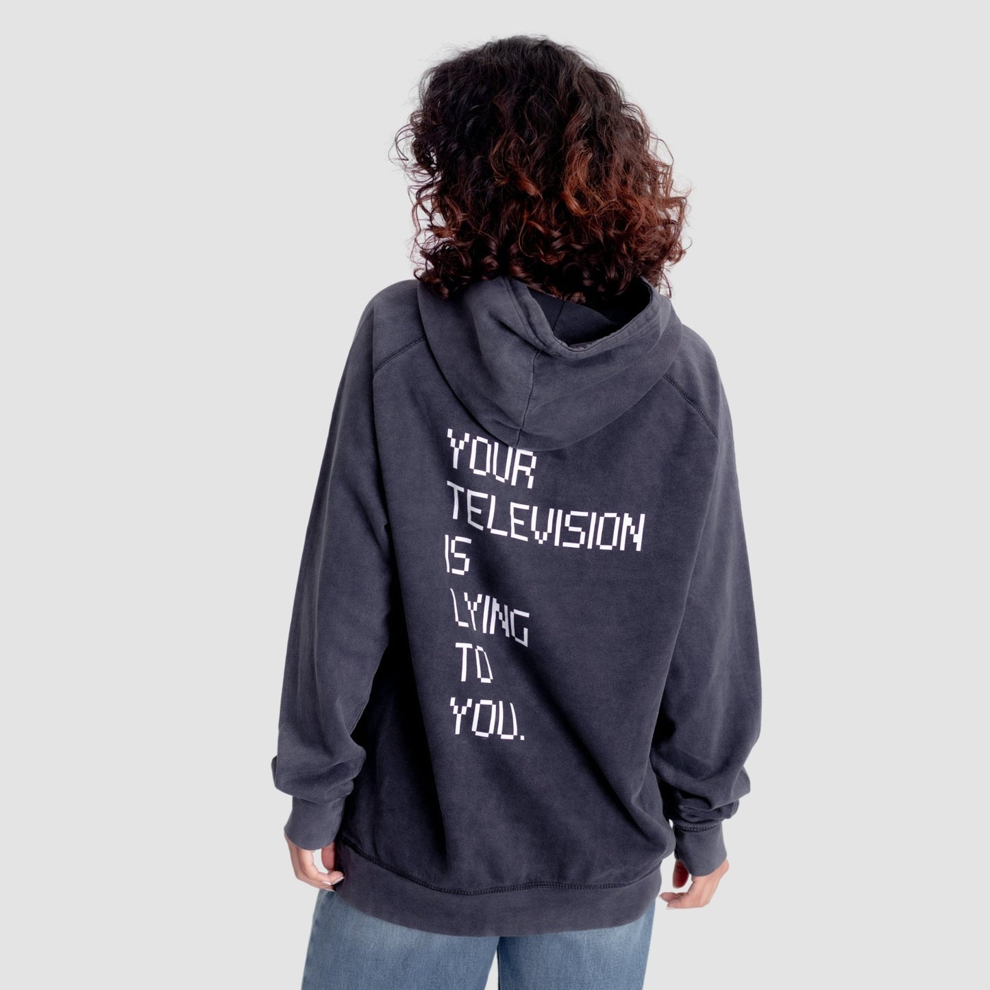 Your Television Is Lying Vintage Hoodie Wear The Peace Hoodies S