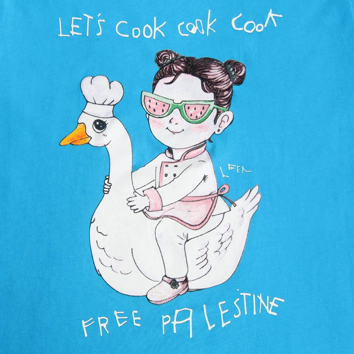 Youth Let's Cook Tee (Leen X WTP) Wear The Peace Youth Crewneck Blue XS