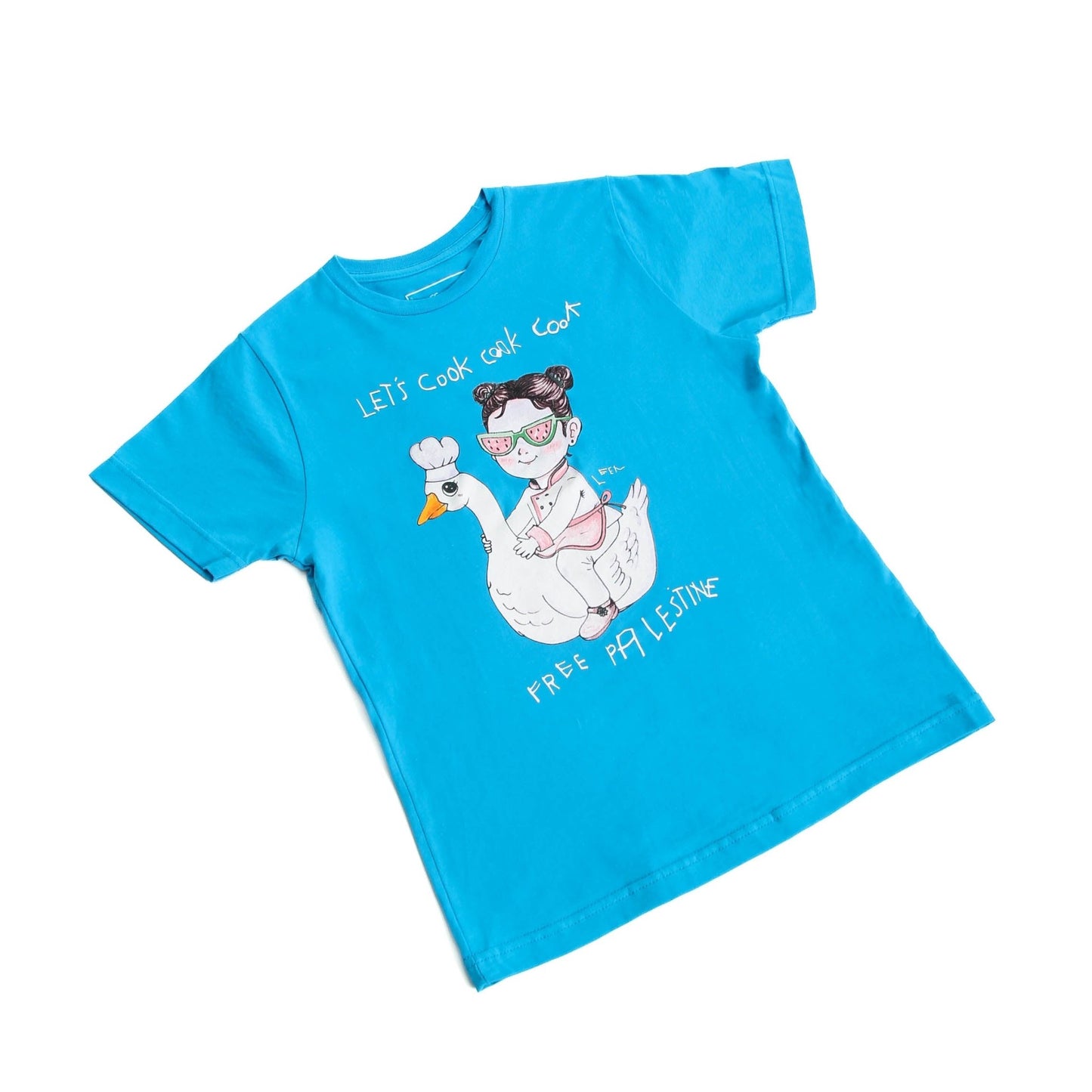 Youth Let's Cook Tee (Leen X WTP) Wear The Peace Youth Crewneck Blue XS
