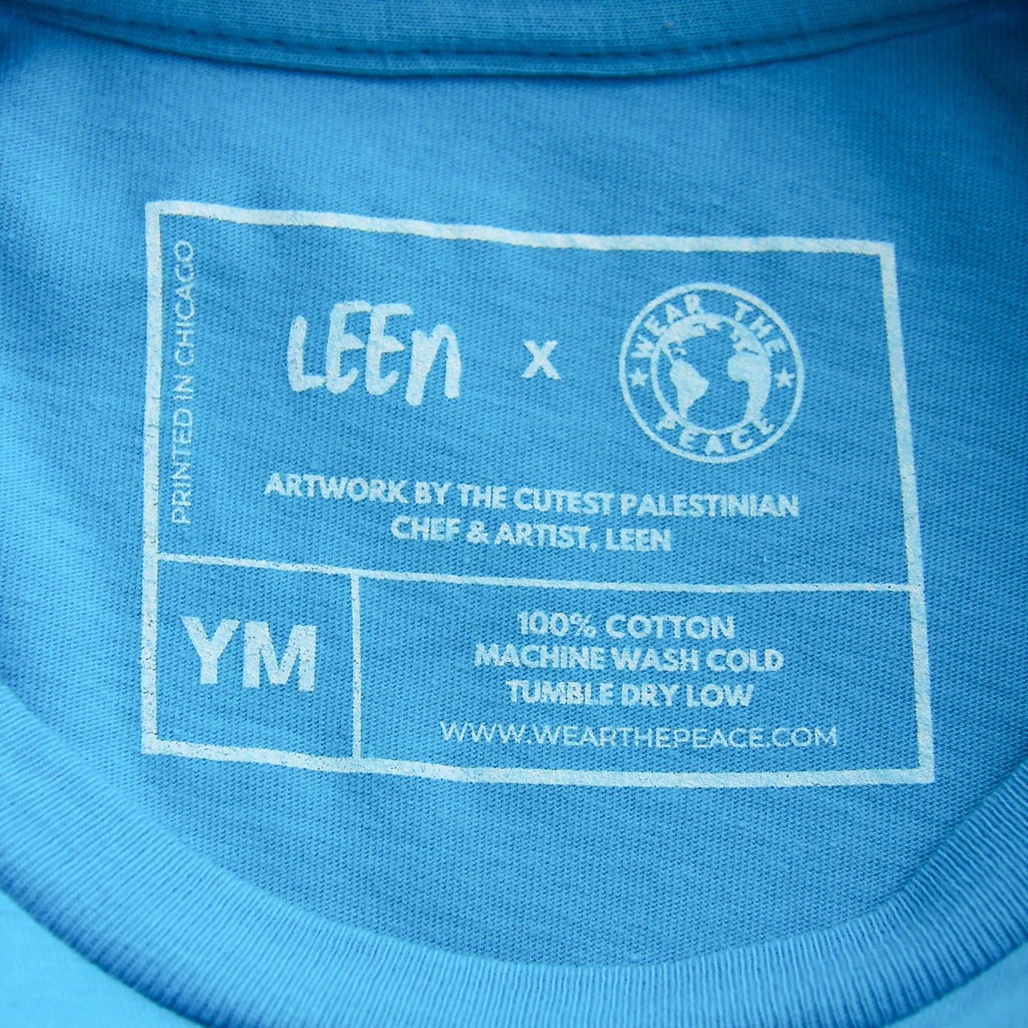Youth Let's Cook Tee (Leen X WTP) Wear The Peace Youth Crewneck Blue XS