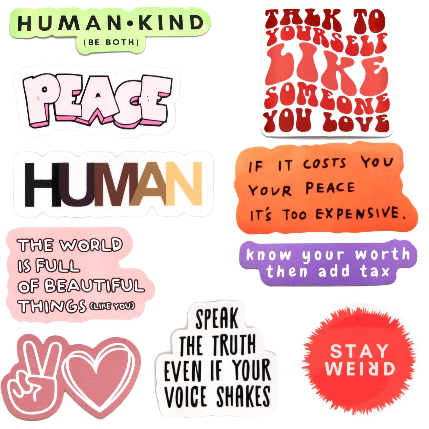 10 Stickers Bundle Pack V2 Wear The Peace Stickers