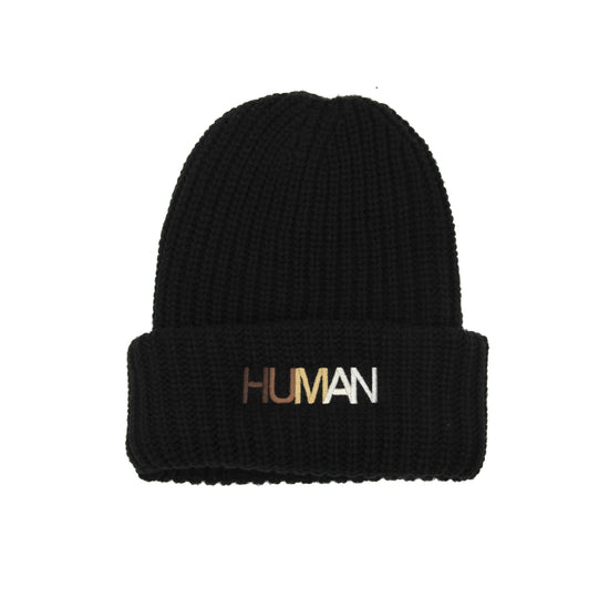 Load image into Gallery viewer, Human Embroidered Chunky Beanie
