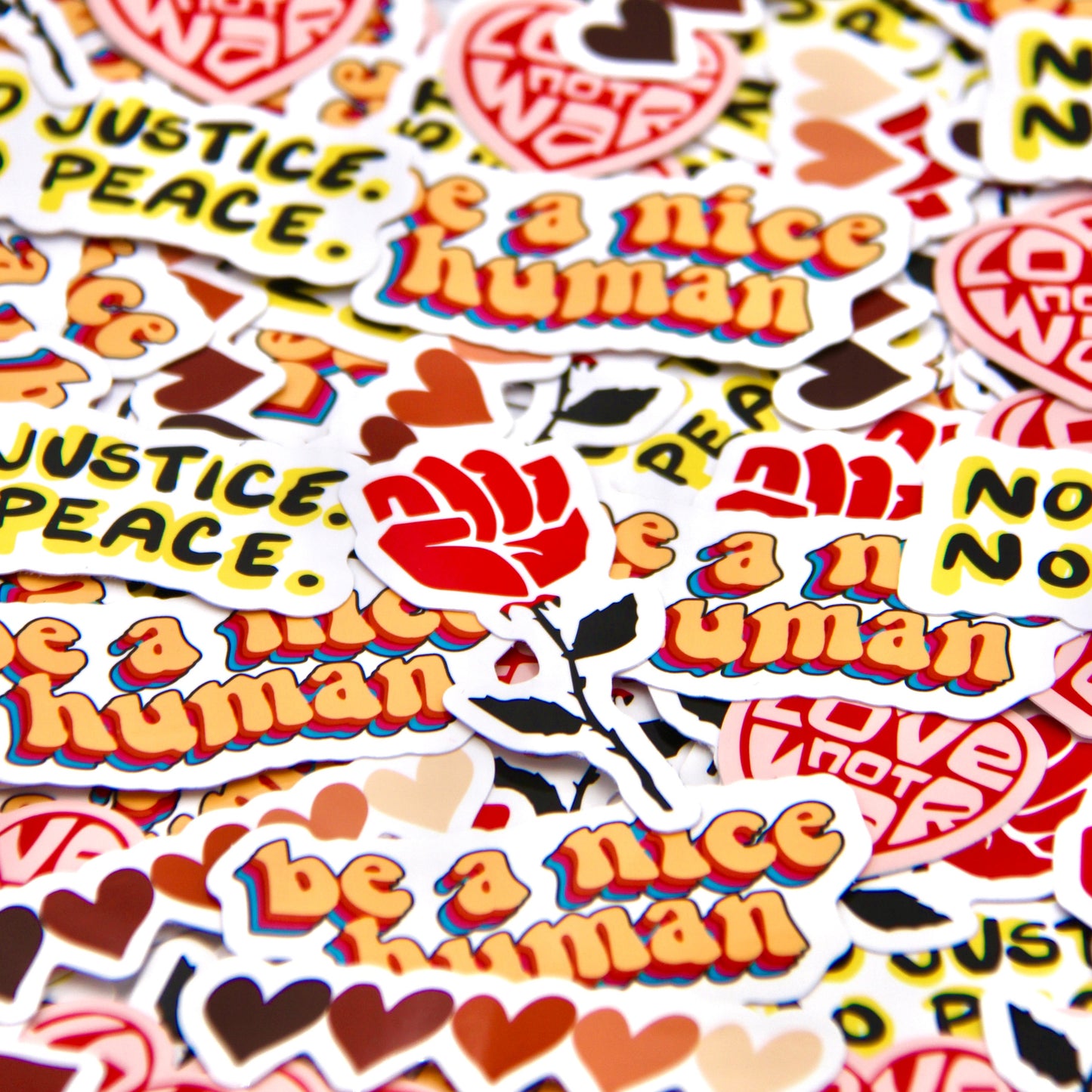 LARGE STICKER PACK with 10 full color shaped vinyl stickers with