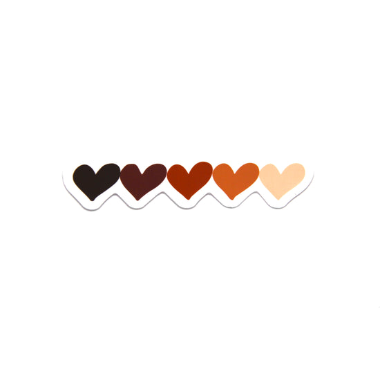 Load image into Gallery viewer, Skin Tone Hearts Sticker
