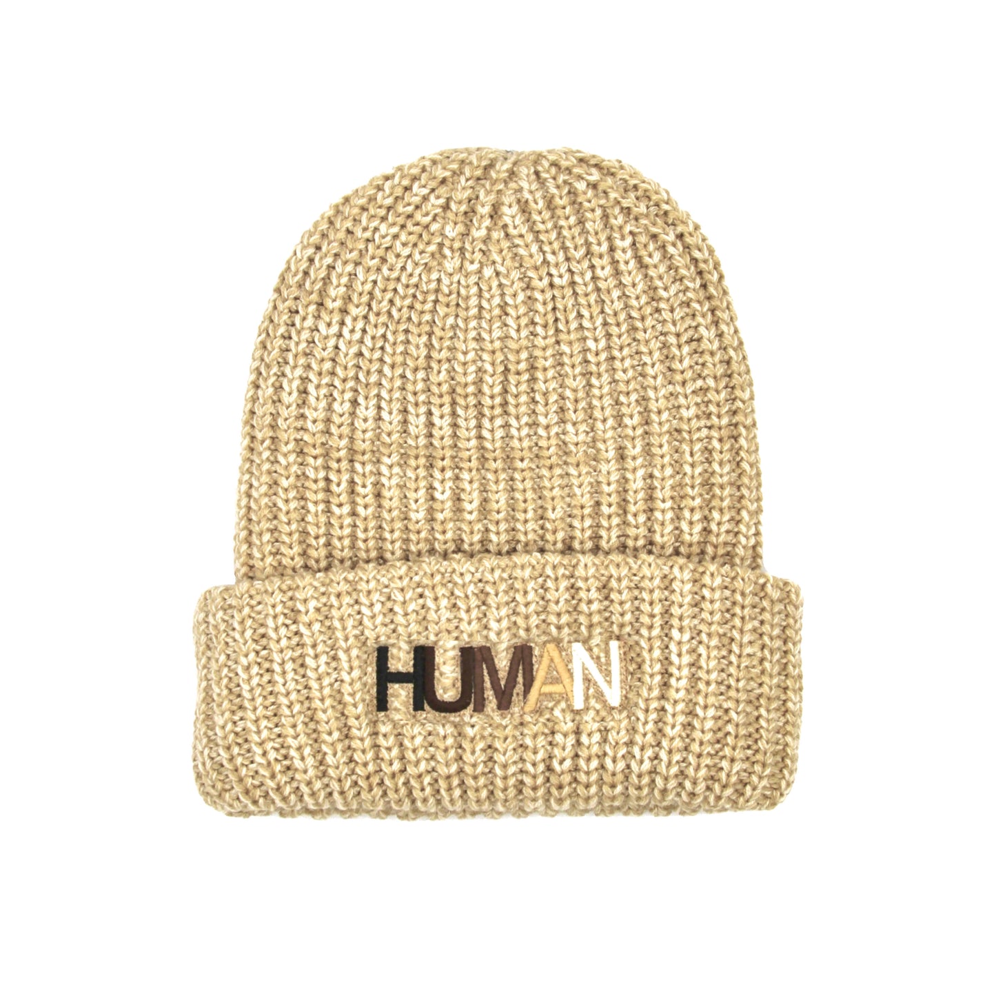 Load image into Gallery viewer, Human Embroidered Chunky Beanie
