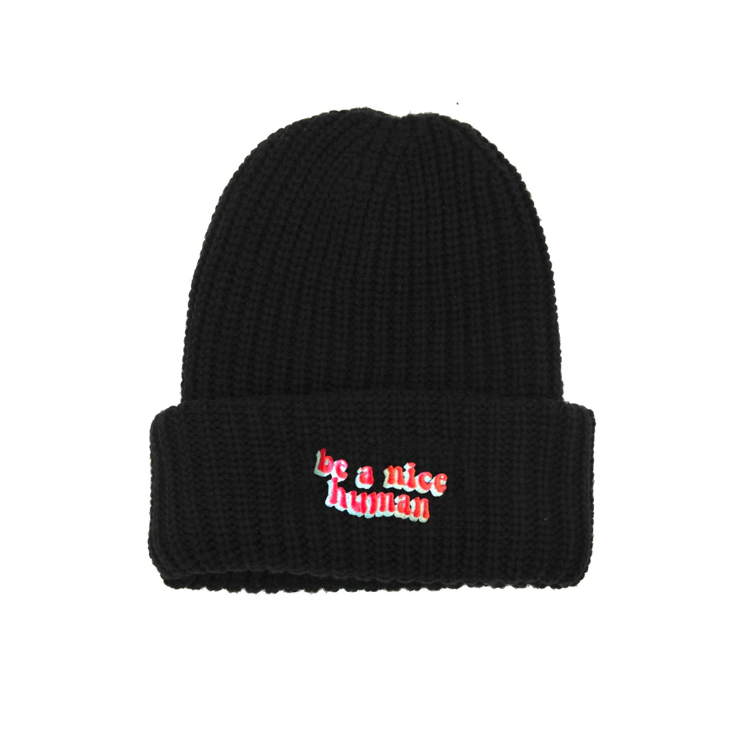 Be A Nice Human Embroidered Beanie