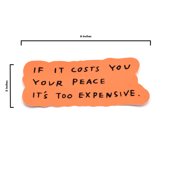 Cost Of Peace Bumper Sticker