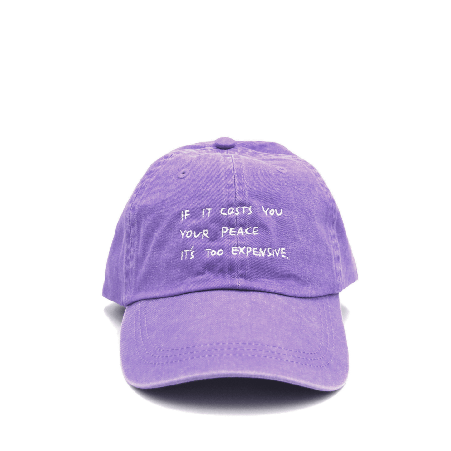 Cost Of Peace Cap Wear The Peace Dad Caps Washed Purple