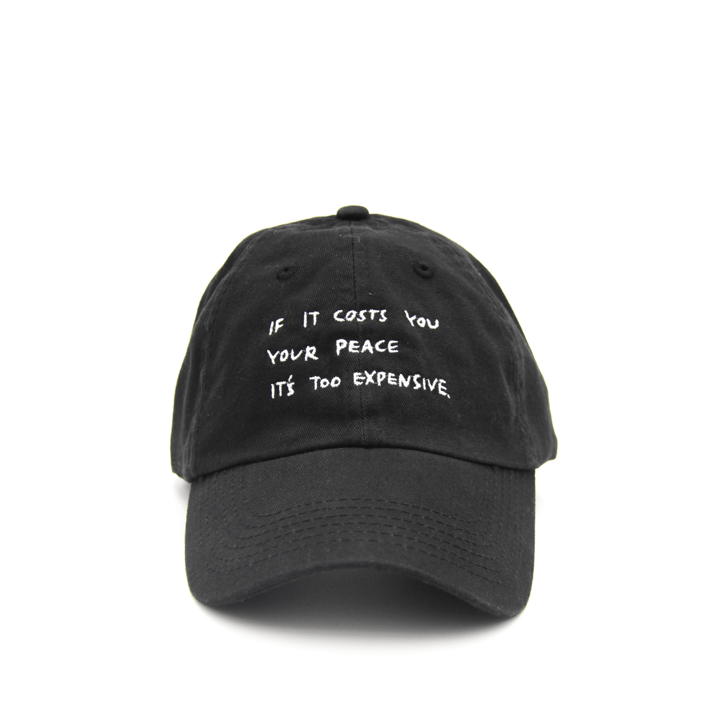 Load image into Gallery viewer, Cost Of Peace Cap Wear The Peace Dad Caps Black
