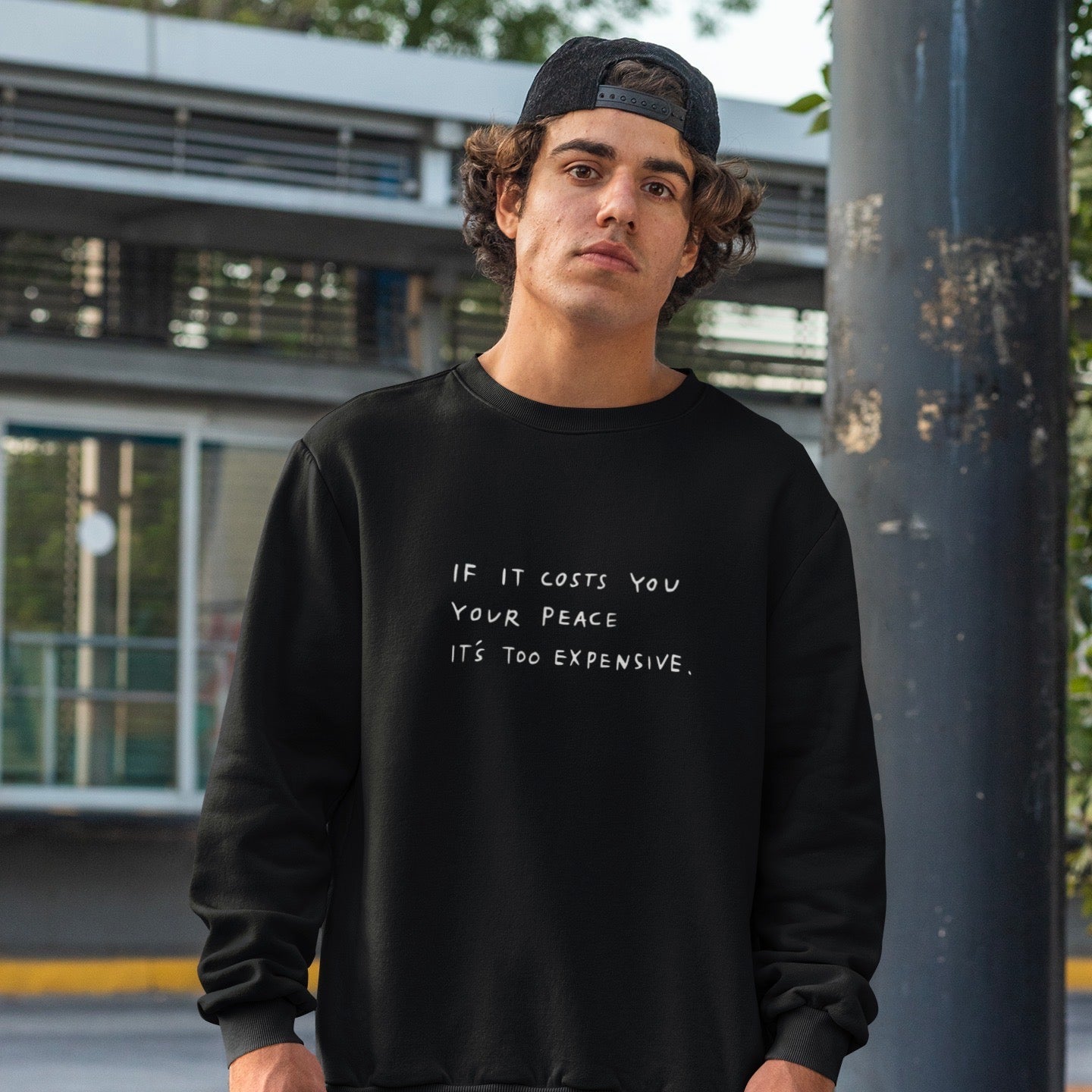 Load image into Gallery viewer, Cost Of Peace Crewneck Wear The Peace Crewnecks S
