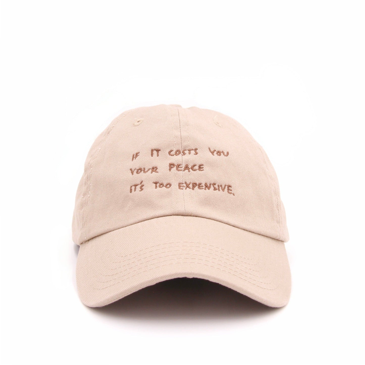 Cost Of Peace Tan Cap Wear The Peace Dad Caps Tan