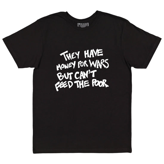 Feed The Poor Tee Wear The Peace Short Sleeves Black S