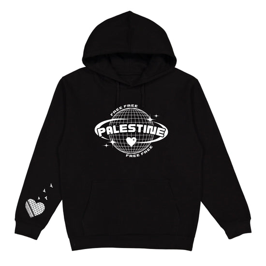 Palestine Flag Region Outline Hoodie Jumper Black, black set Palestine Flag Region Outline Hoodie Jumper Black, black set