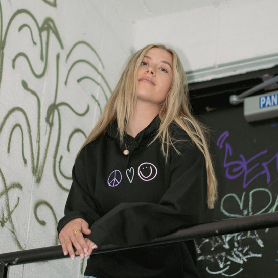 Load image into Gallery viewer, Harmony Embroidered Hoodie Wear The Peace Hoodies S
