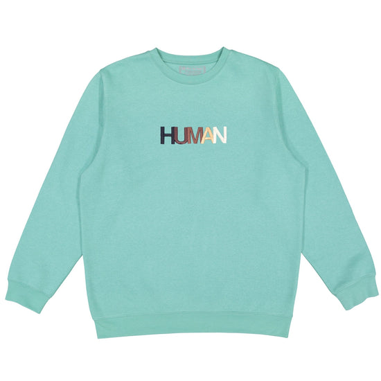 Load image into Gallery viewer, Human Embroidered Crewneck Wear The Peace Crewnecks Saltwater S
