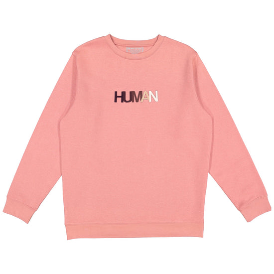 Load image into Gallery viewer, Human Embroidered Crewneck Wear The Peace Crewnecks Mauve S
