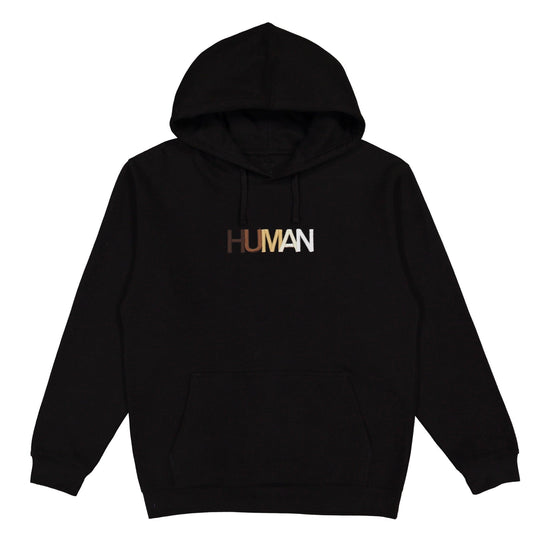 Load image into Gallery viewer, Human Embroidered Hoodie Wear The Peace Hoodies Black S

