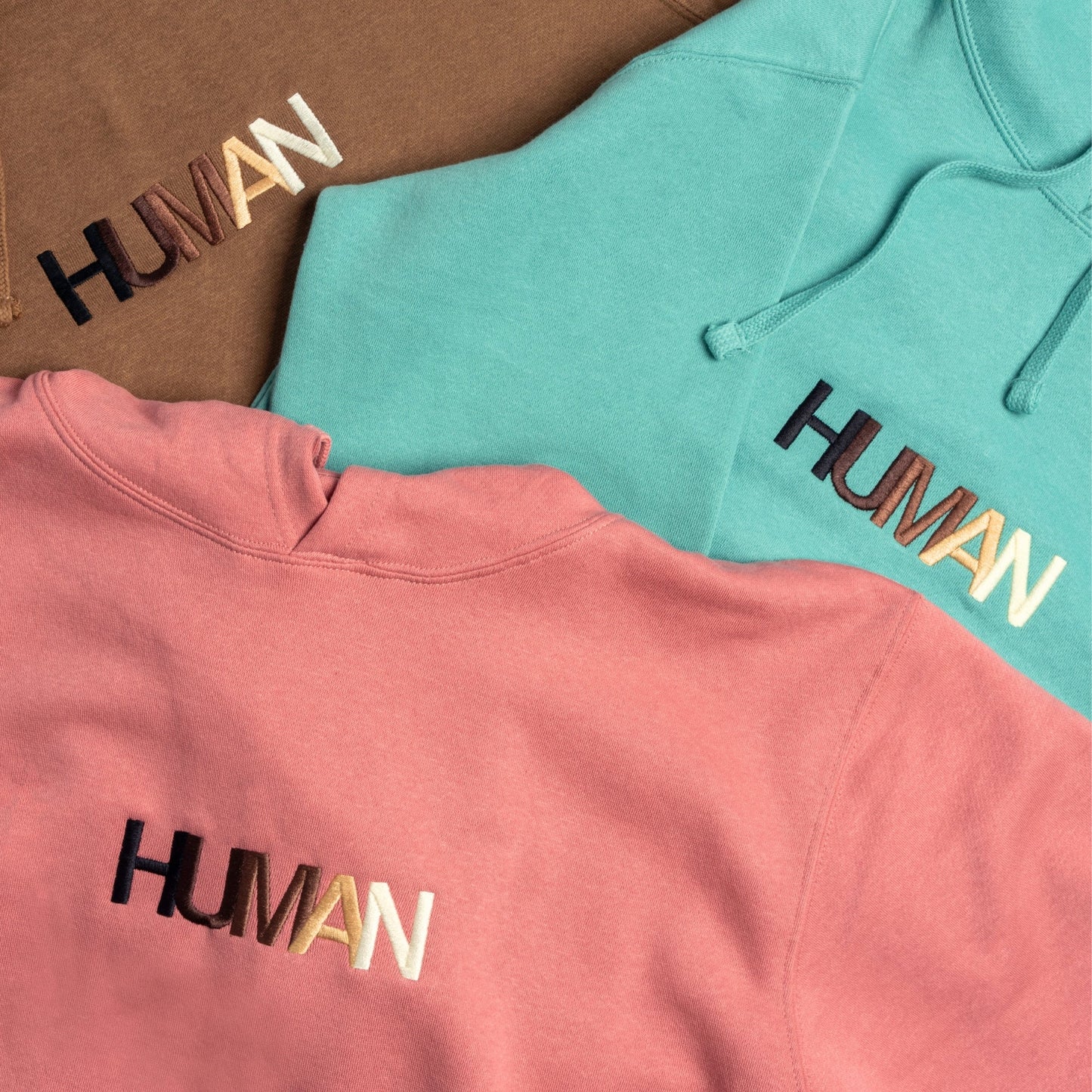 Human Embroidered Hoodie | We Are All Human – Wear The Peace