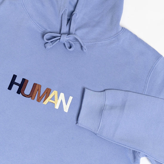 Load image into Gallery viewer, Human Embroidered Hoodie Wear The Peace Hoodies Violet S
