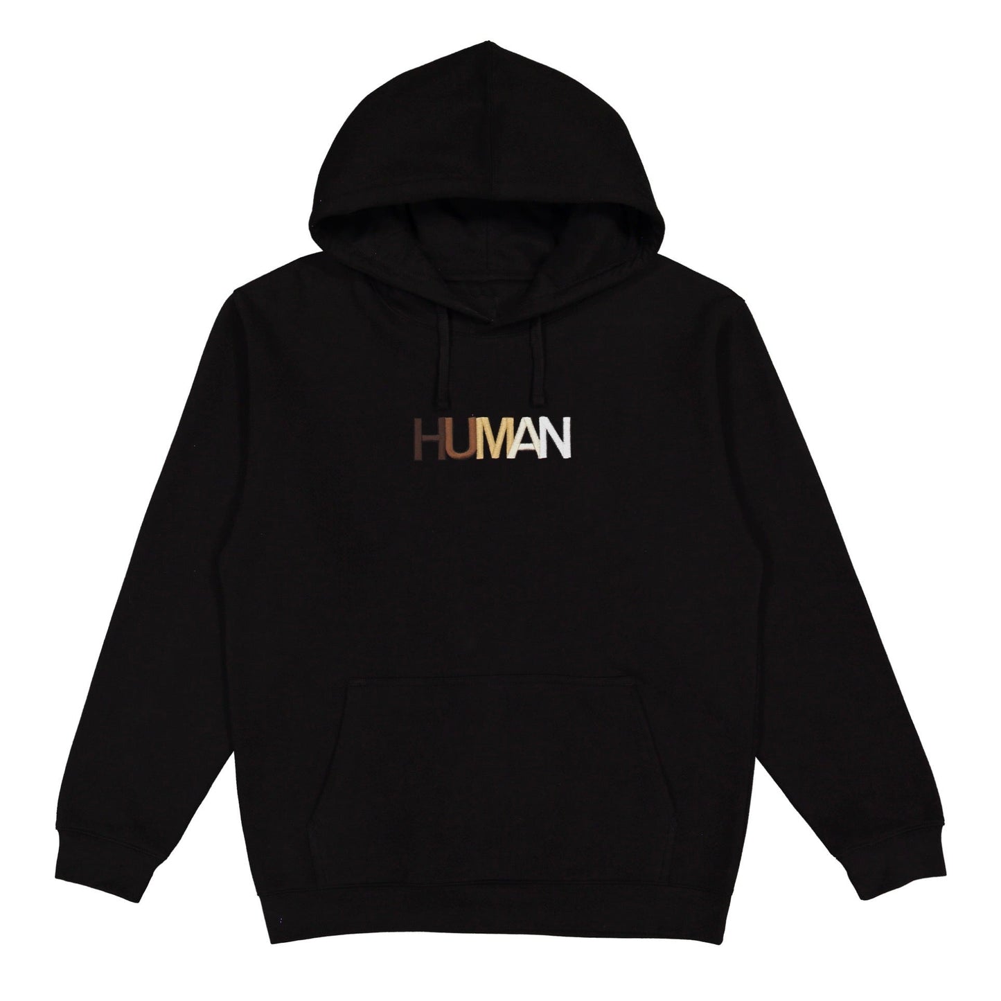 Load image into Gallery viewer, Human Embroidered Hoodie Wear The Peace Hoodies Black S
