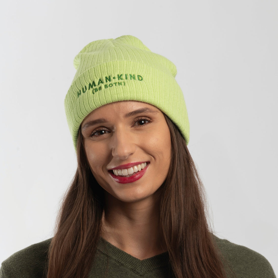 Human Kind Embroidered Beanie Wear The Peace