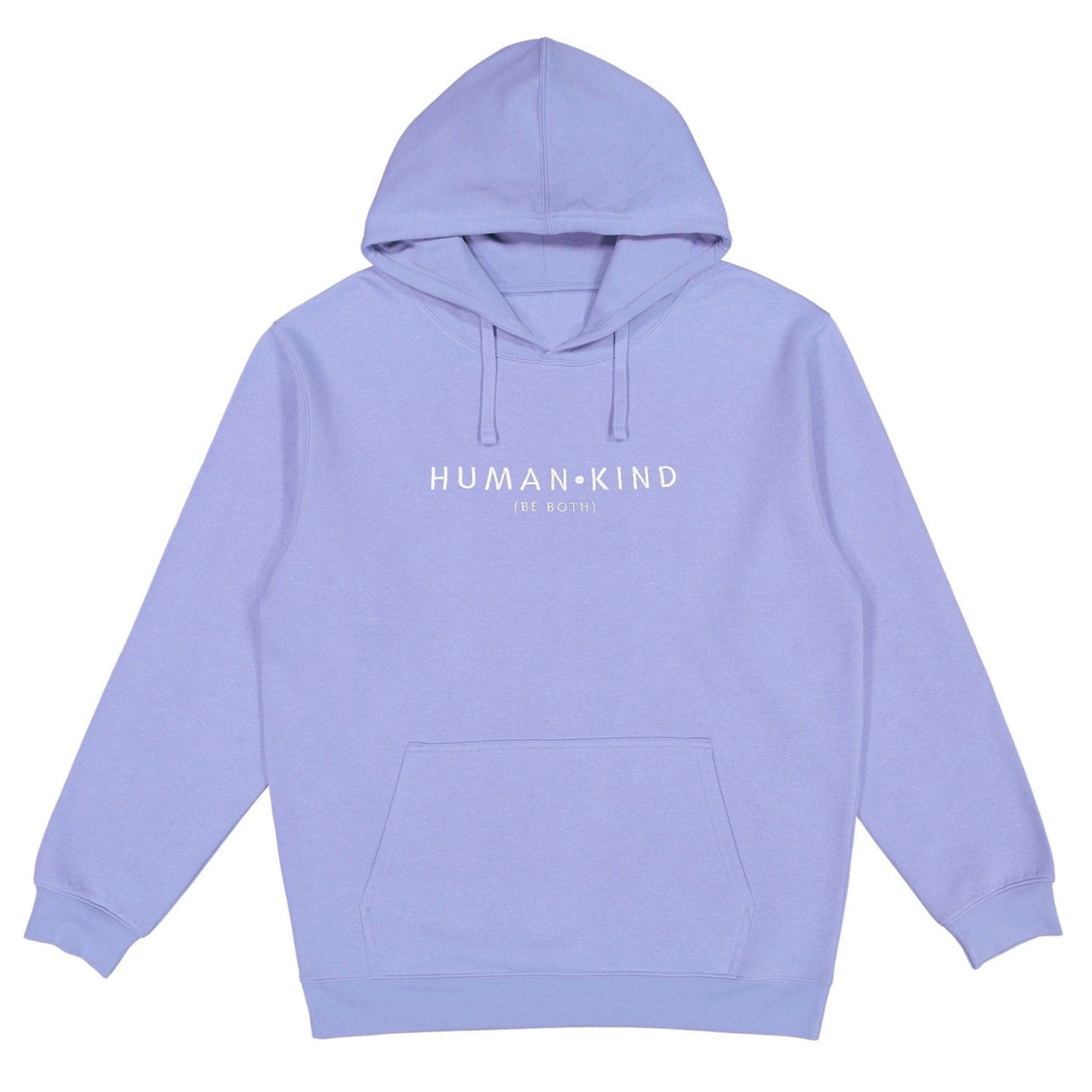 Human Kind Embroidered Hoodie Wear The Peace Hoodies Violet S