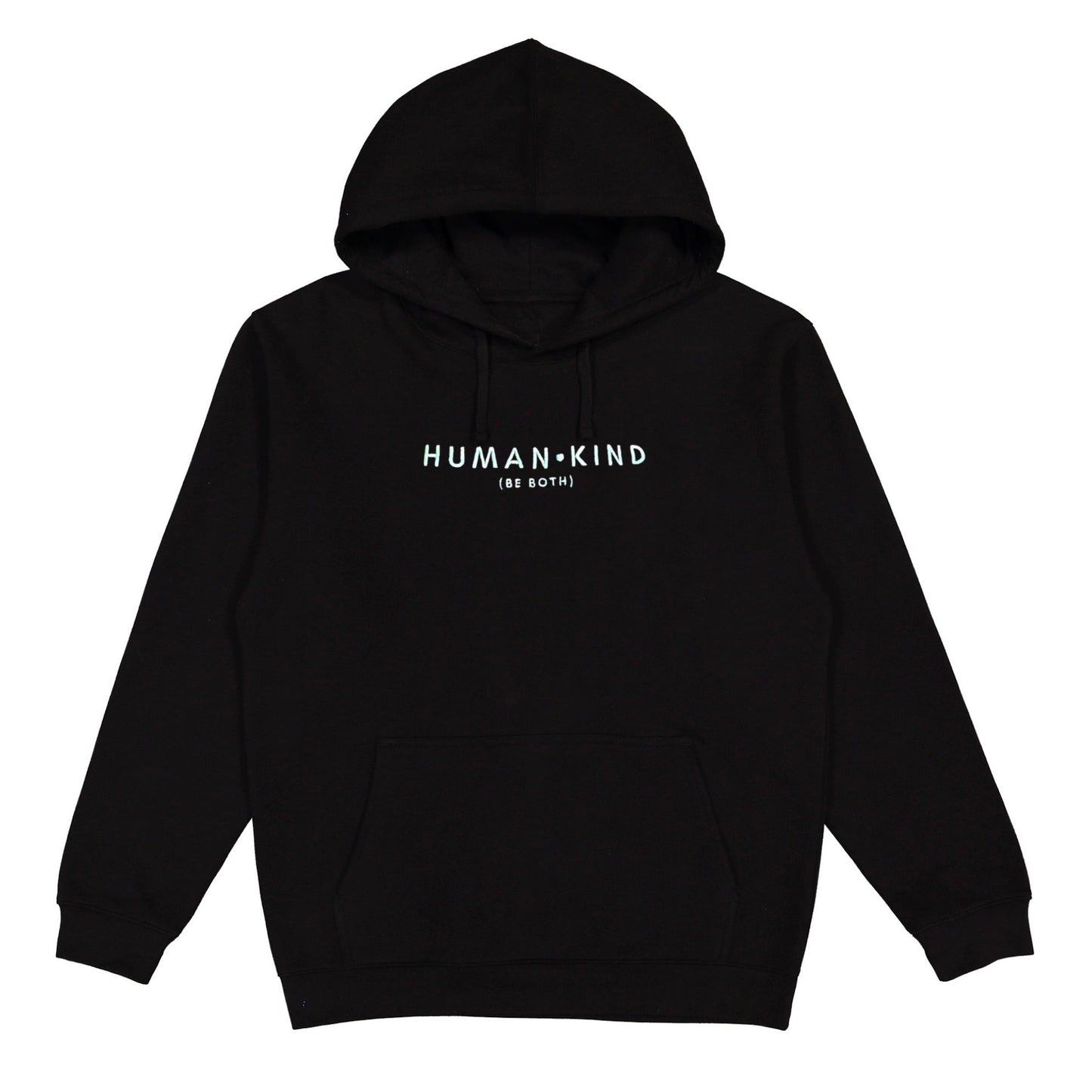 Human Kind Embroidered Hoodie Wear The Peace Hoodies Black S