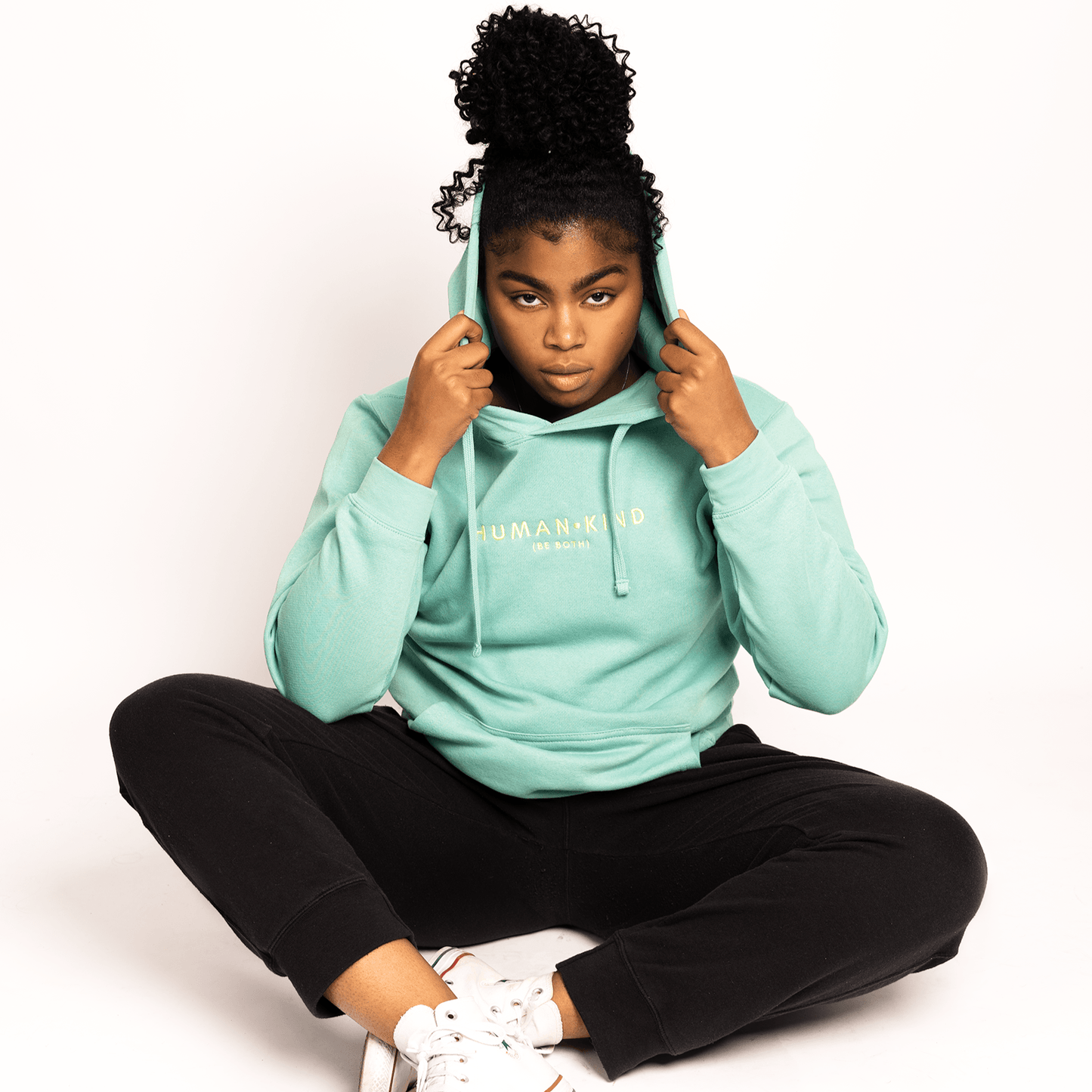 Human Kind Embroidered Hoodie Wear The Peace