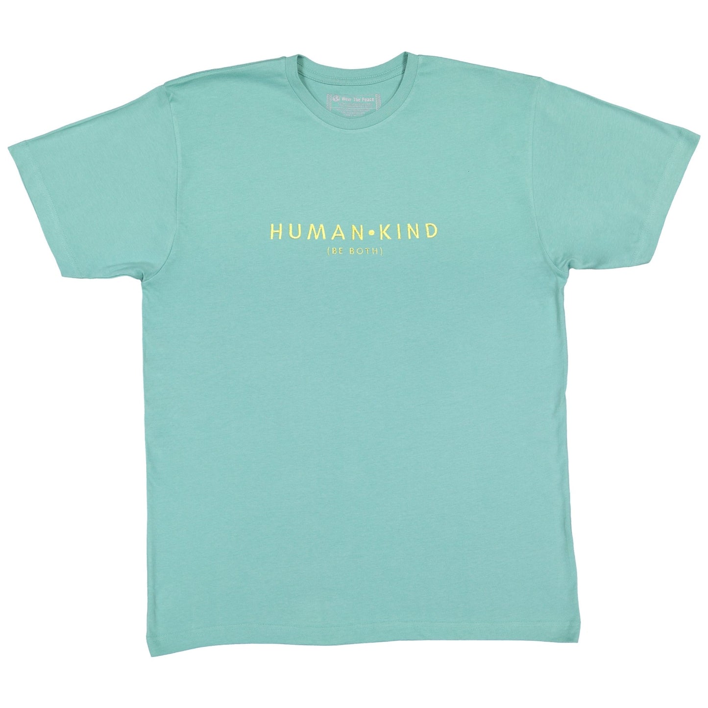 Human Kind Embroidered Tee Wear The Peace Short Sleeves S Saltwater