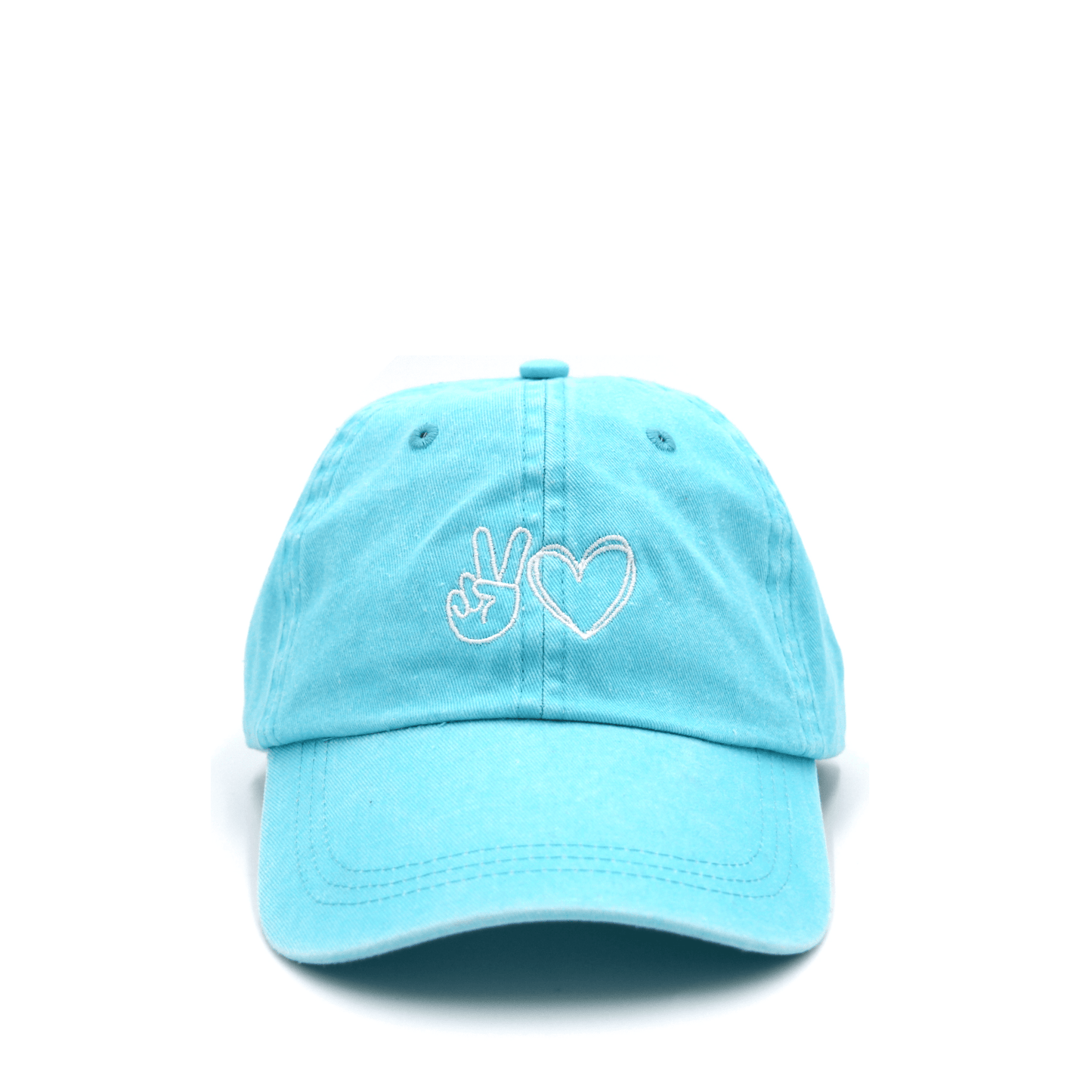 Peace and Love Washed Sky Cap Wear The Peace Dad Caps Washed Sky