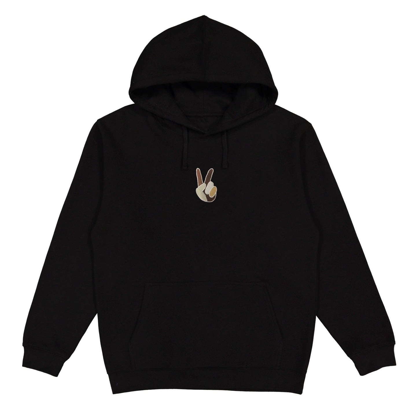 Load image into Gallery viewer, Peace Complexion Embroidered Hoodie Wear The Peace Hoodies Black S
