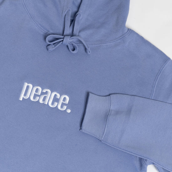 Peace Statement Embroidered Hoodie Wear The Peace Hoodies Violet S