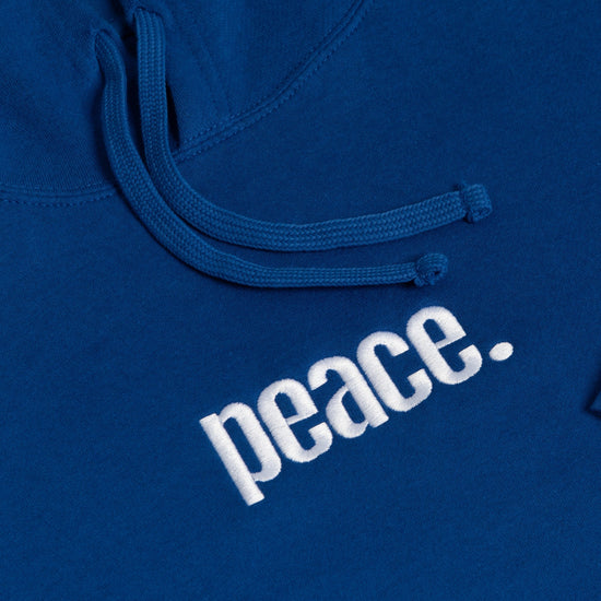 Load image into Gallery viewer, Peace Statement Embroidered Hoodie Wear The Peace Hoodies Royal S
