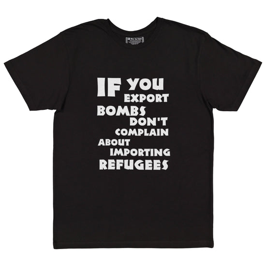 Refugees Welcome Tee Wear The Peace Short Sleeves Black S