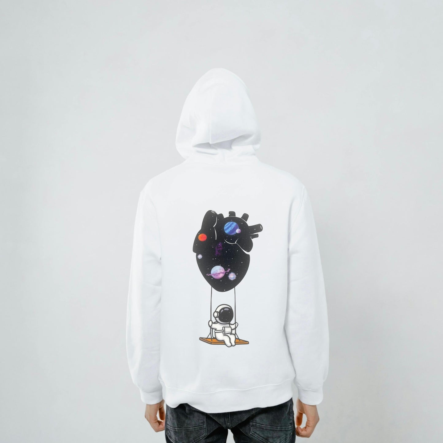 Load image into Gallery viewer, Space For Dreams Hoodie Wear The Peace Hoodies White S
