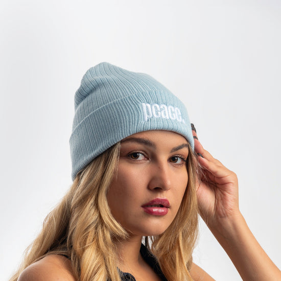 Statement Peace Embroidered Beanie Wear The Peace Beanie
