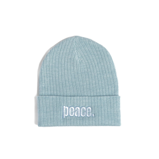 Statement Peace Embroidered Beanie Wear The Peace Beanie